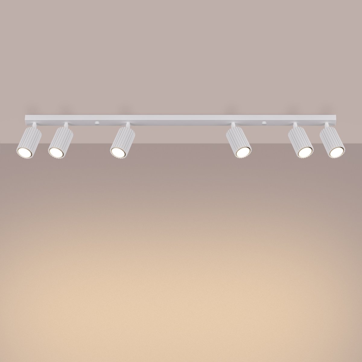 Plafonnier Aluminium Blanc GU10 6 Karbon blanc, EDEN