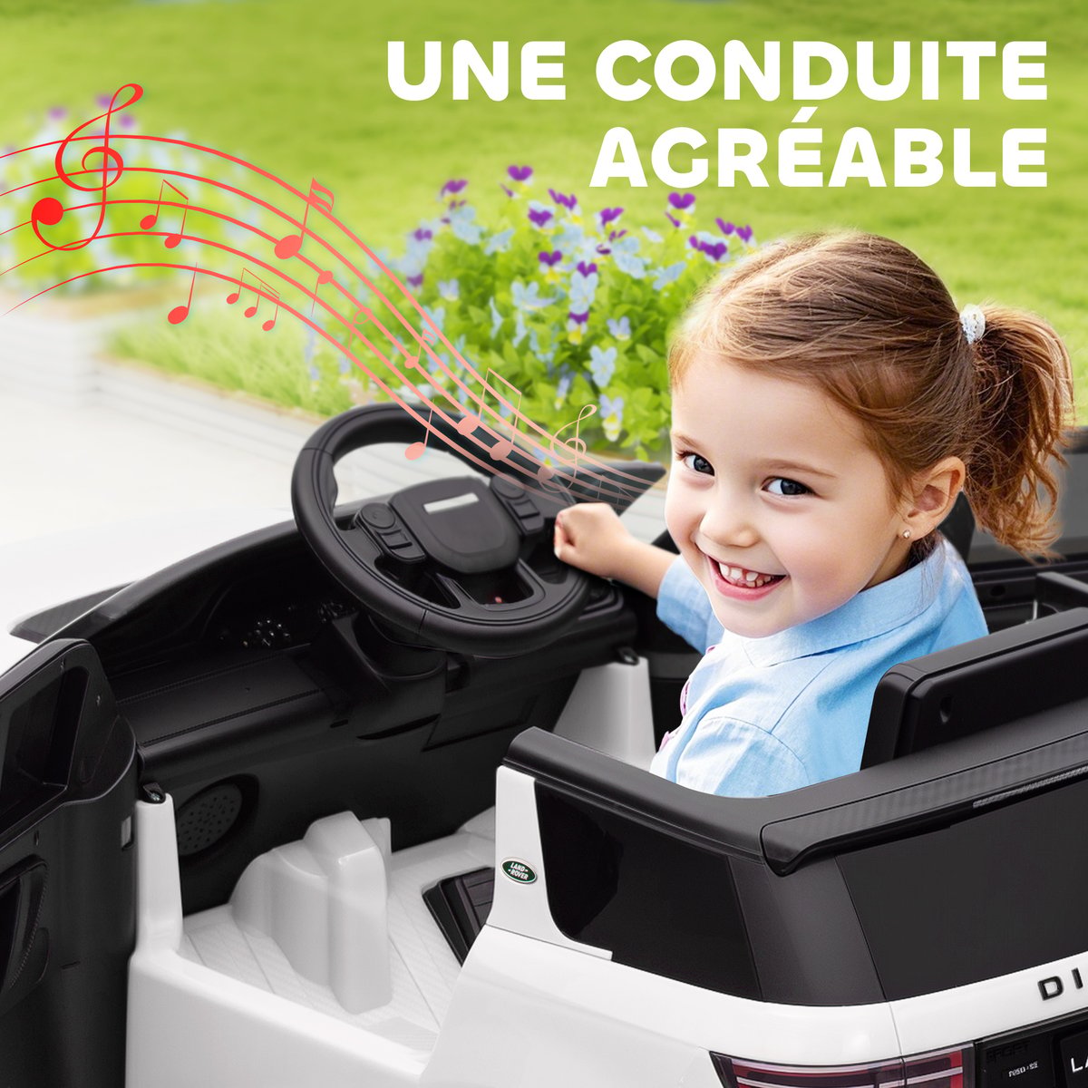 SUV électrique pour enfants PP Blanc blanc, AIYAPLAY