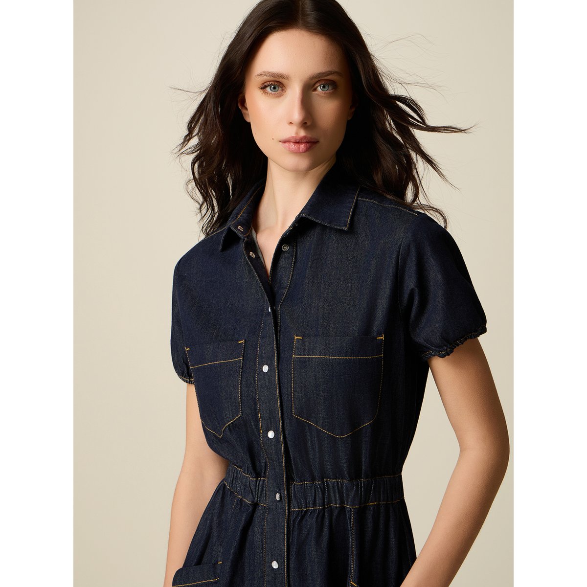 Robe chemisier bleu, OLTRE