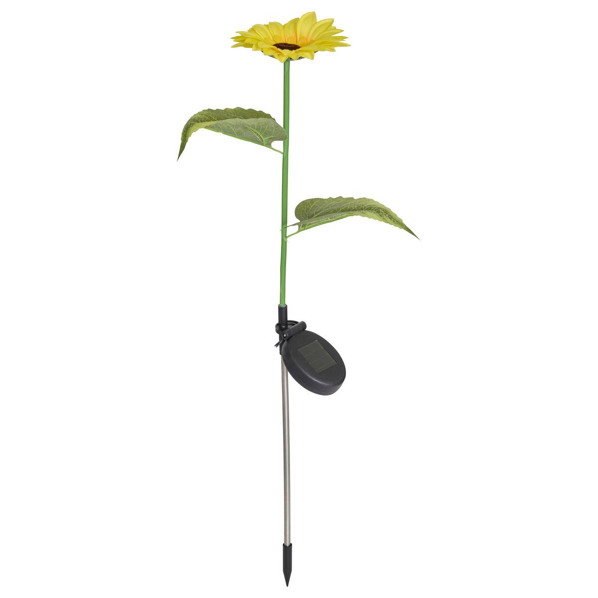 Balise d'extérieur solaire Fleur H75cm blanc modèle b, ATMOSPHERA