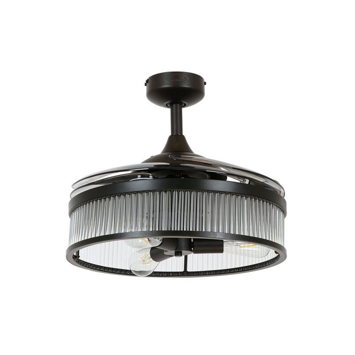 Ventilateur plafond CORBELLE noir - gris, BOUTICA-DESIGN