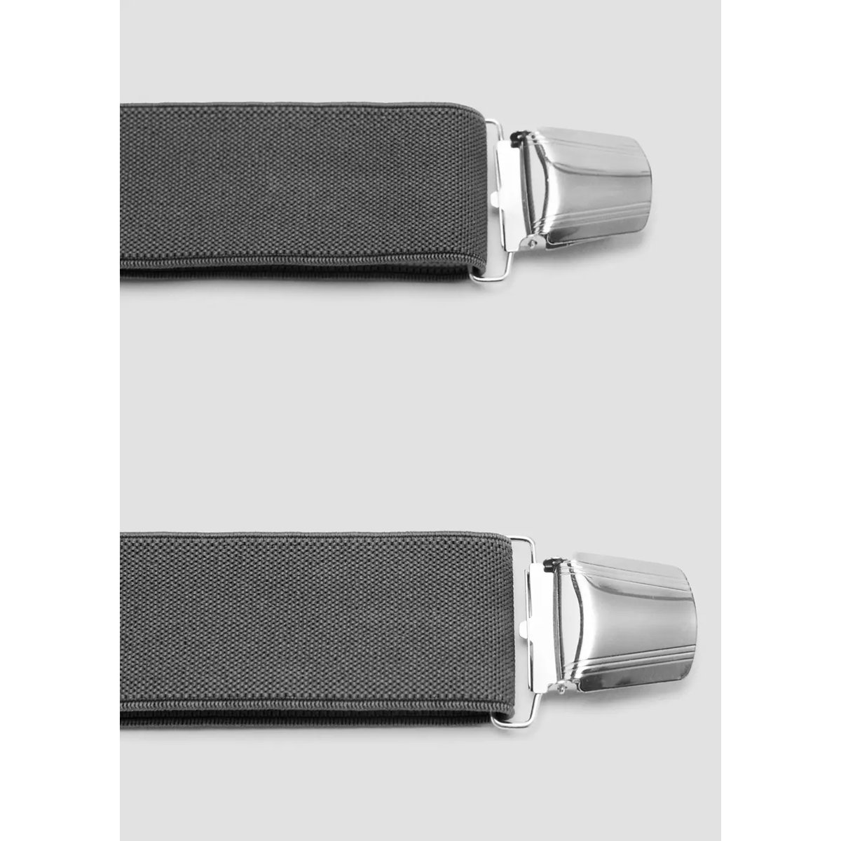 Bretelles élastiques réglables détails cuir gris, MANGO MAN
