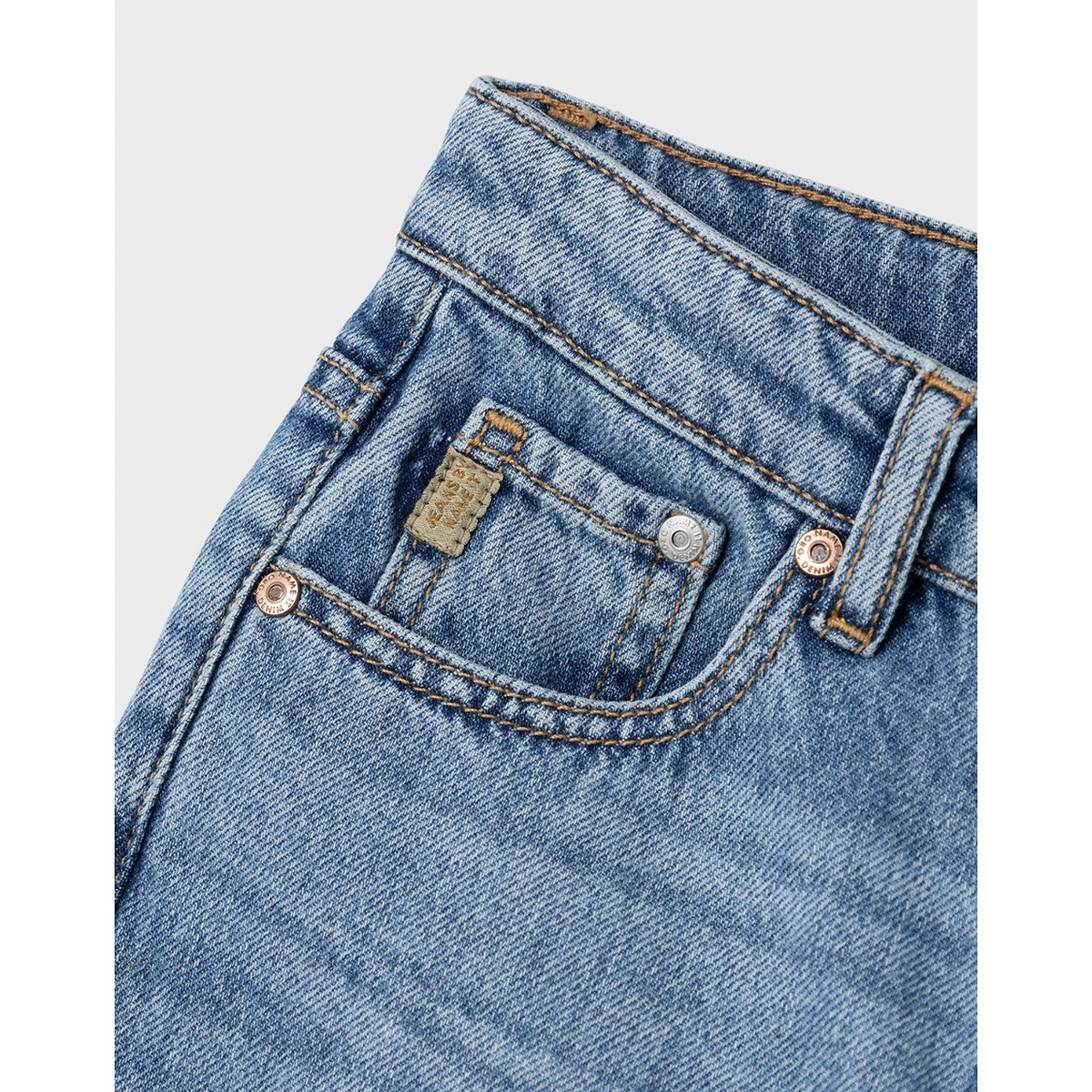 Mid Rise Straight Jeans denim blue, NAME IT