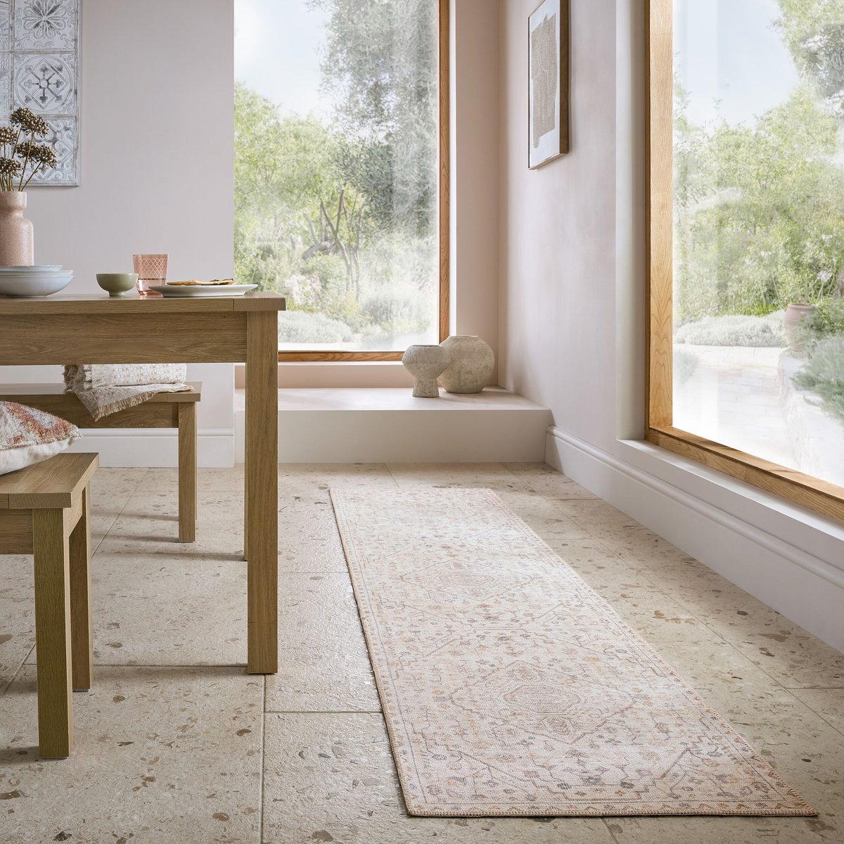 Tapis lavable de couloir  TEO beige, FLAIR RUGS
