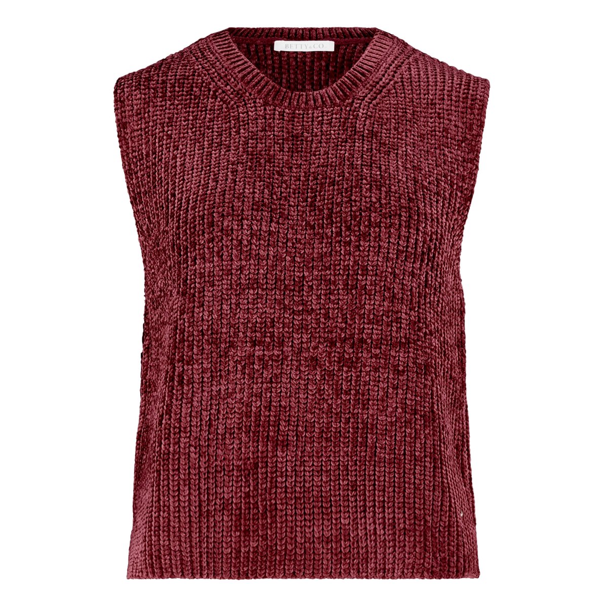Pull-over en maille sans manches fall burgundy, BETTY & CO