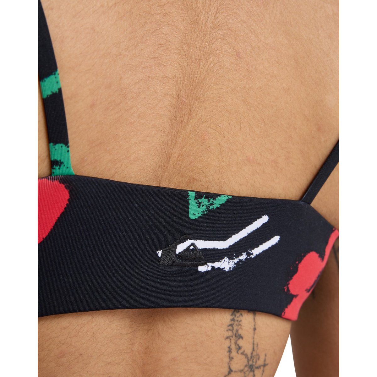 Haut de bikini VIACHA noir black street floral 32, QUIKSILVER