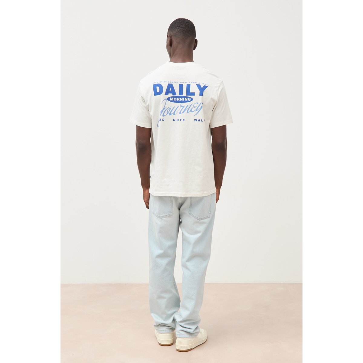 T-shirt en coton gris clair, BONOBO