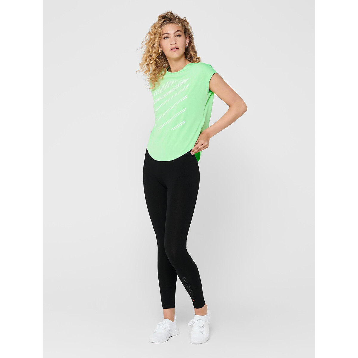 Legging Noon en jersey taille élastiquée noir, ONLY PLAY