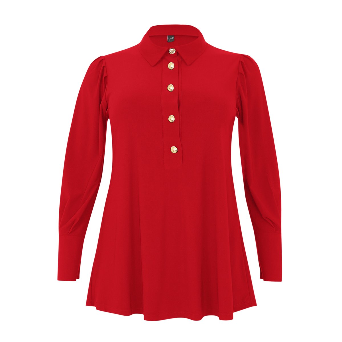 Chemise avec manches bouffantes rouge, YOEK