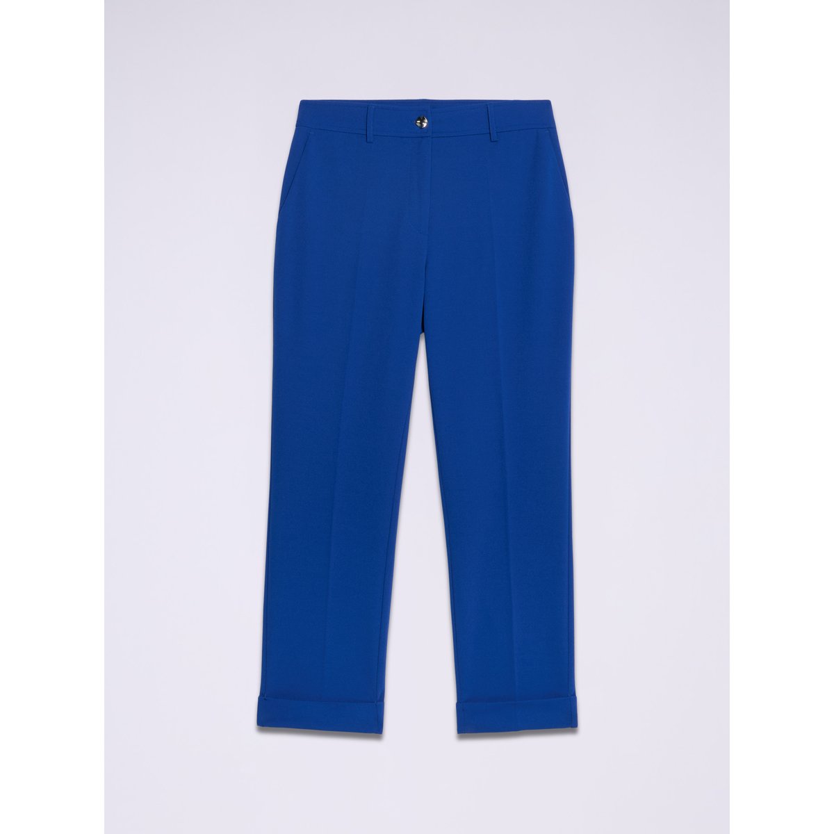 Pantalon Regular en crêpe scuba bleuet, OLTRE