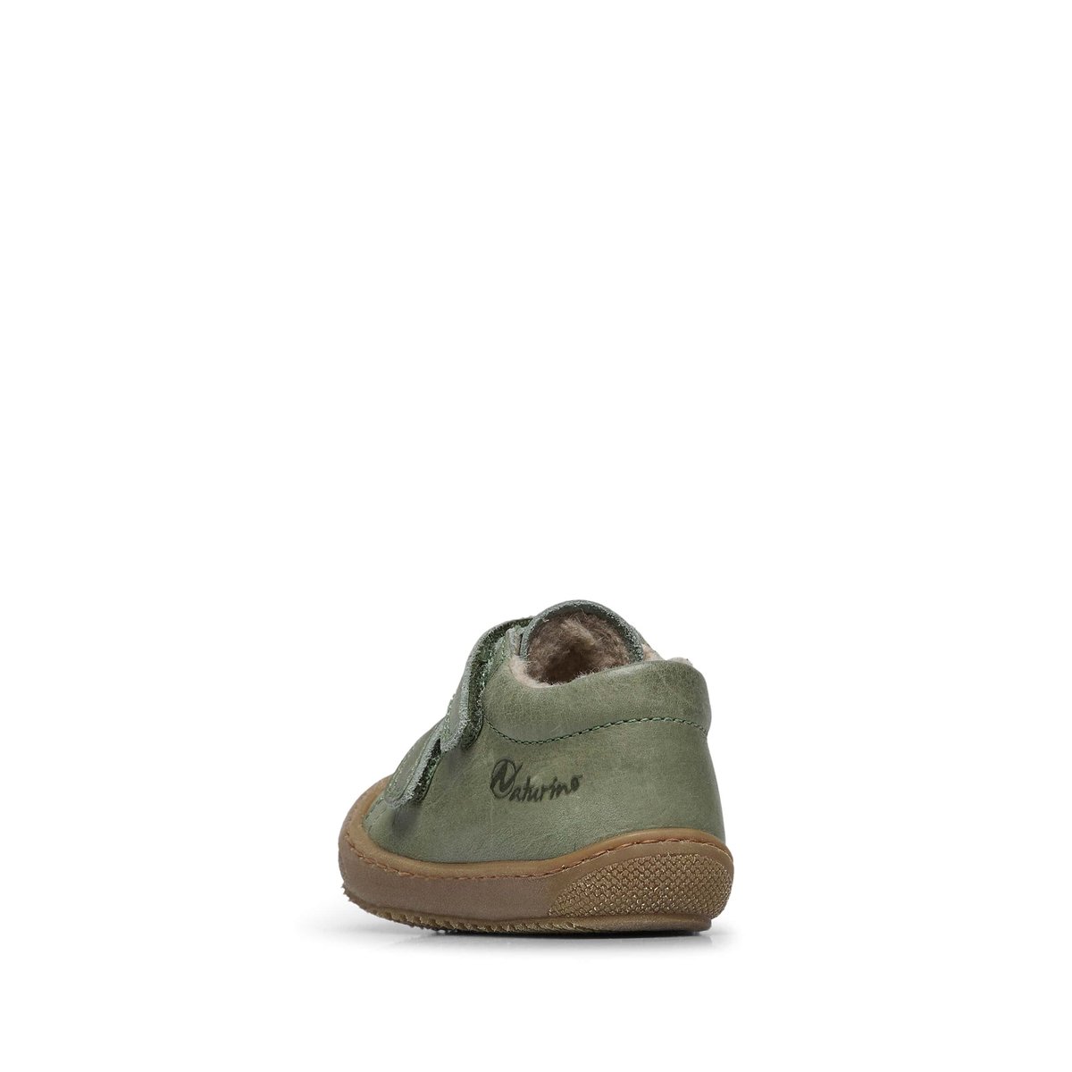Chaussons premiers pas doublés en laine RACOON VL sage, NATURINO