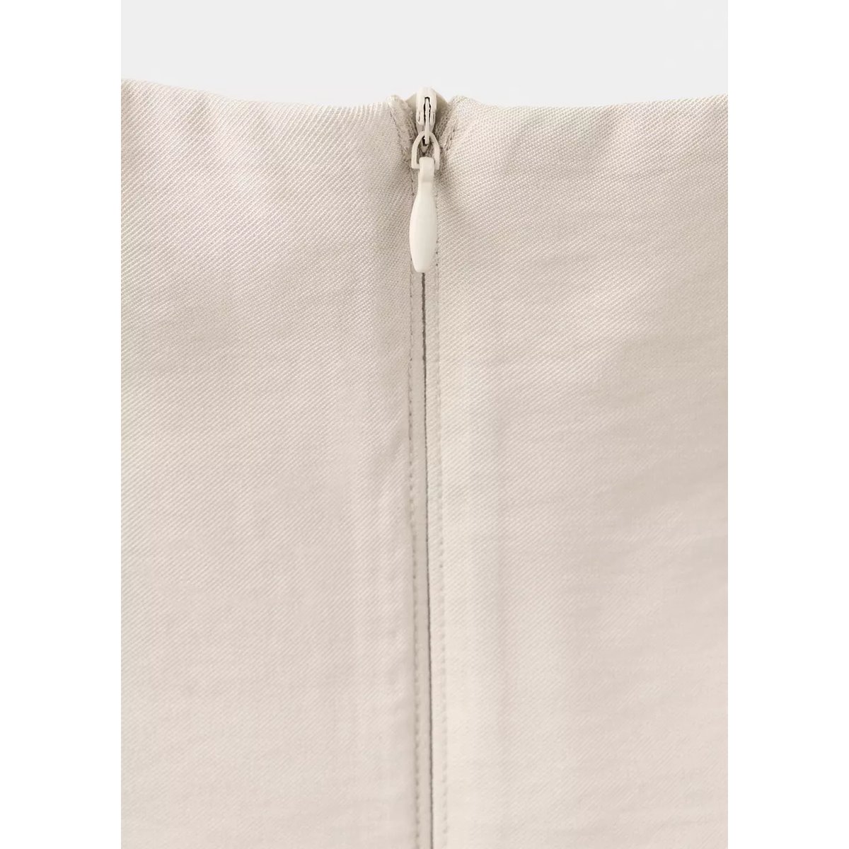 Robe col carré beige, MANGO