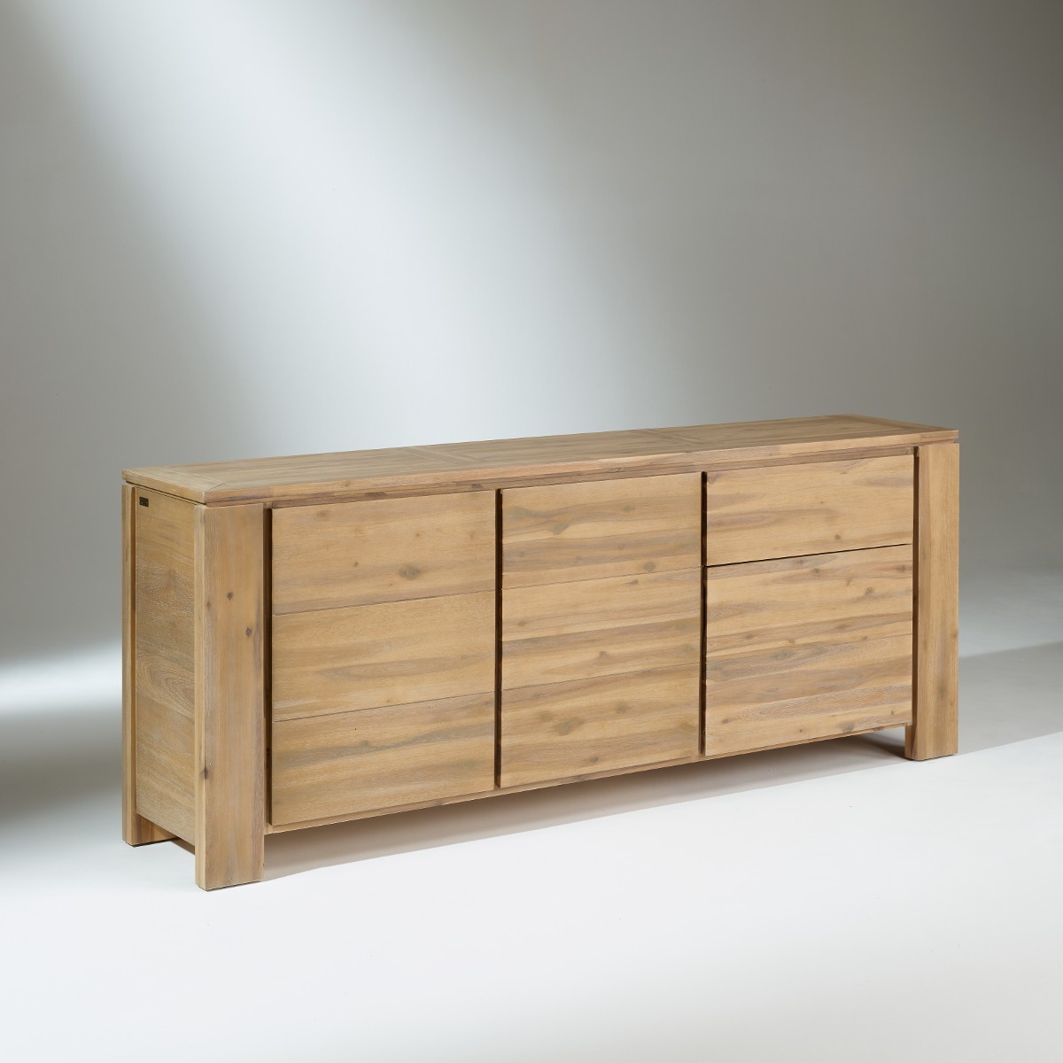 Buffet en acacia 2 portes et 2 tiroirs ENZO beige, ROBIN DES BOIS