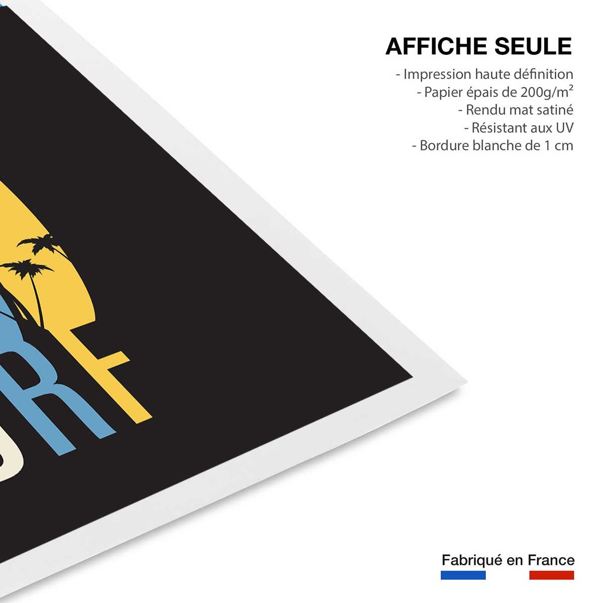 Affiche retro passion surf affiche seule, HEXOA