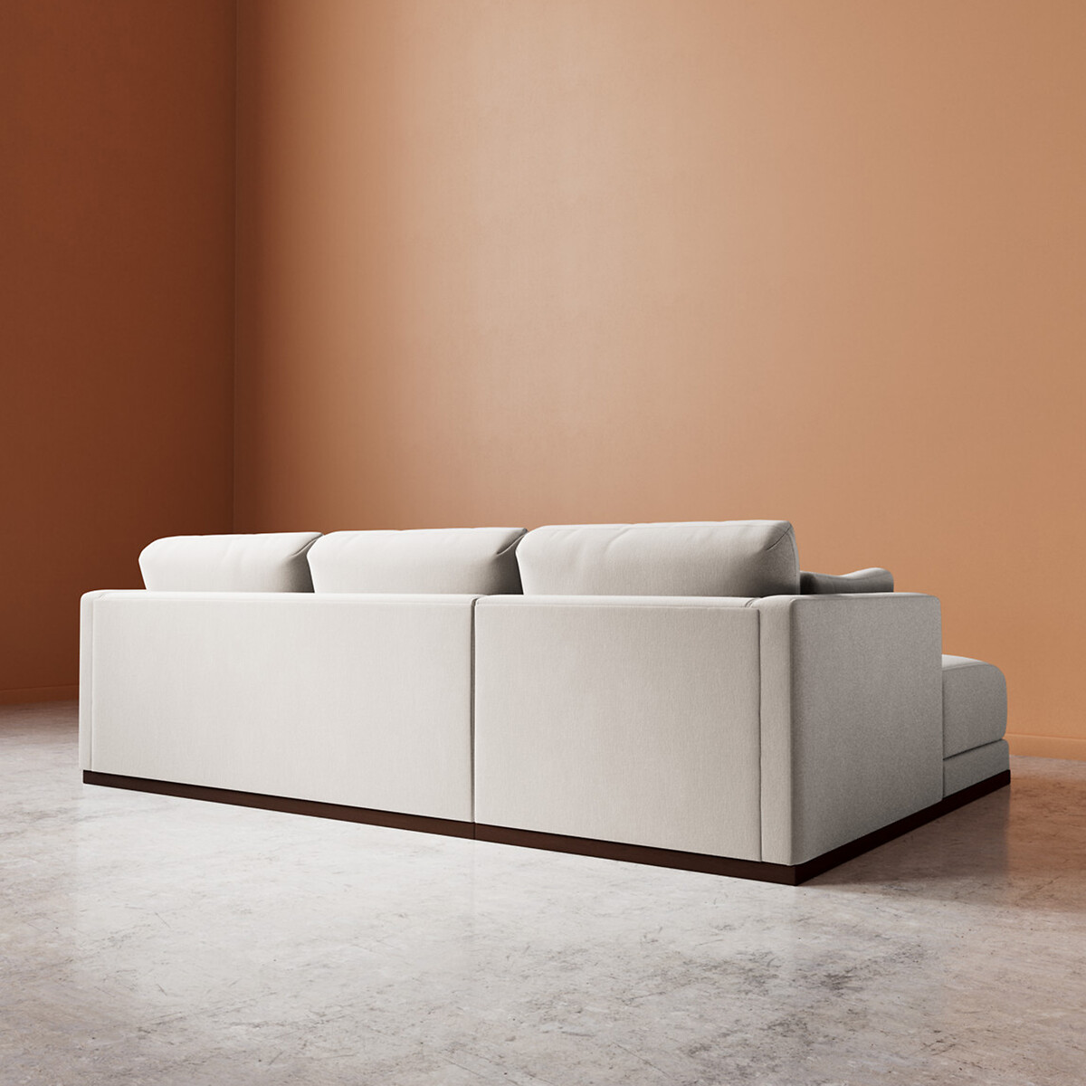 Alesund Crushed Velvet Corner Chaise Sofa ecru , SWOON