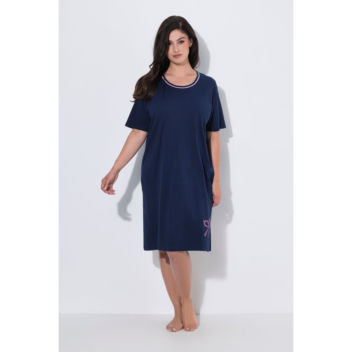 Grands t-shirts en lot de 2 bleu nuit, ULLA POPKEN