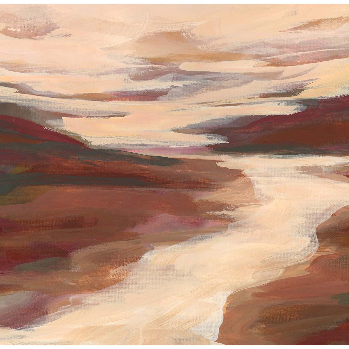 Papier peint riviere pourpre intissé, HEXOA