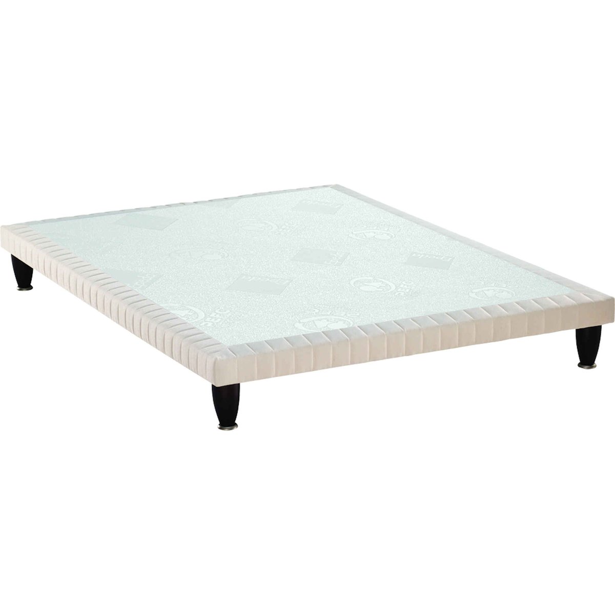 Sommier tapissier extra plat, 10cm blanc, EPEDA