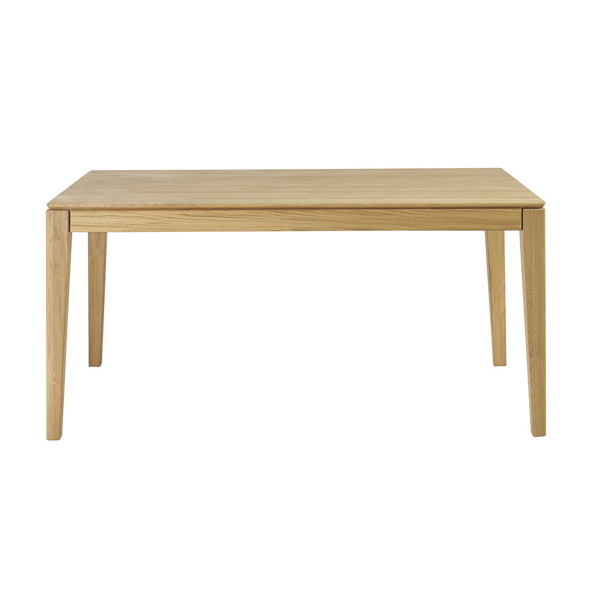 Table à manger rectangulaire extensible rallonge intégrée en bois clair chêne massif L160-245 cm NELYA bois brut, MILIBOO