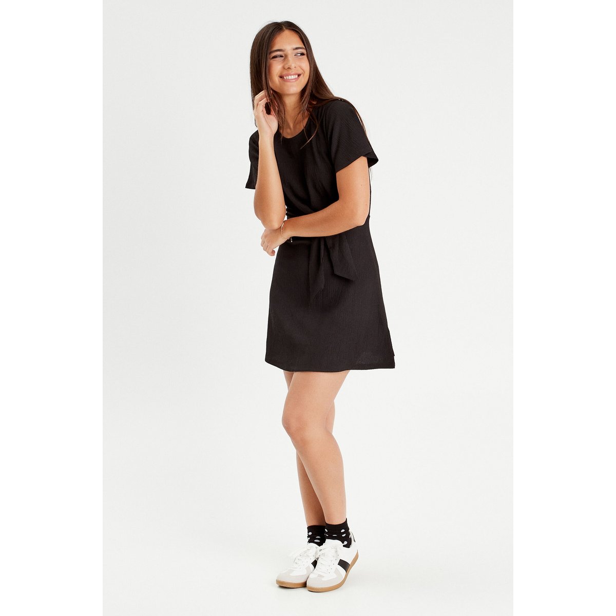 Robe évasée détail noeud noir, CACHE CACHE