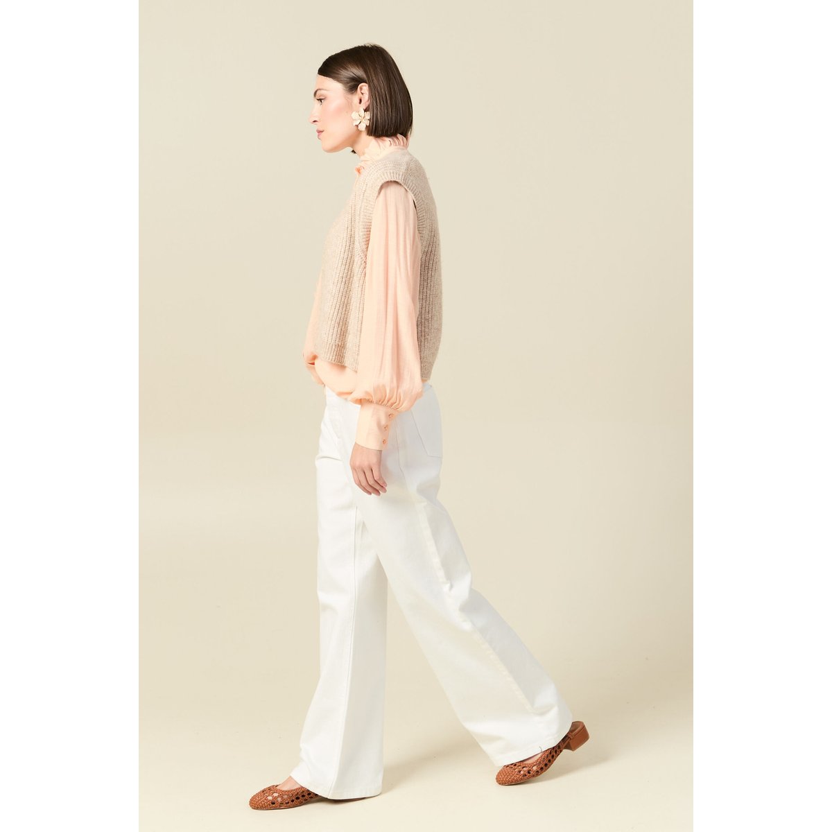 Gilet sans manches creme, BONOBO