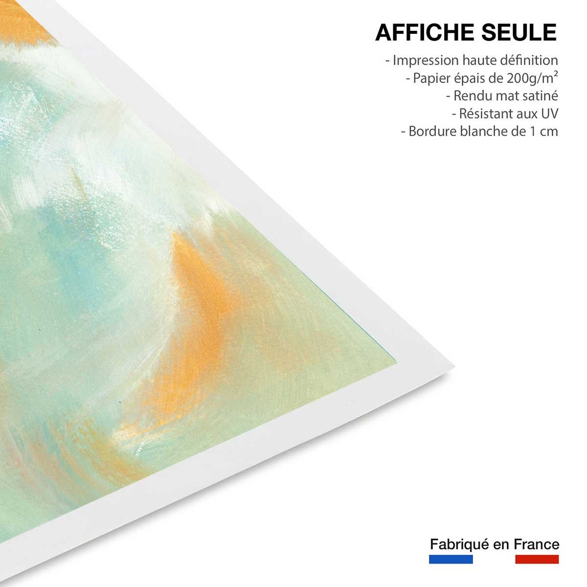 Poster orange blush affiche seule, HEXOA