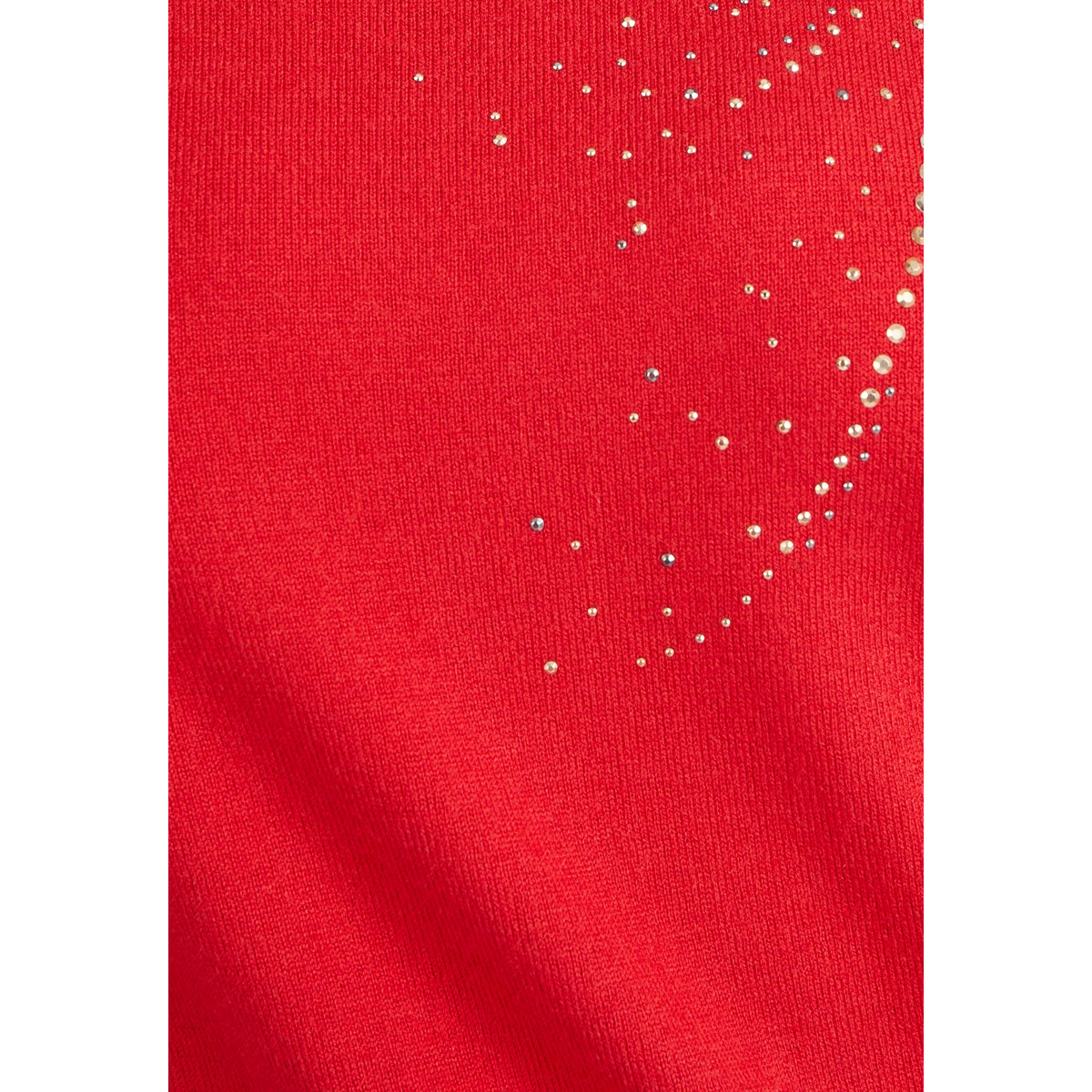 Pull à rivets fantaisie rouge, DAMART