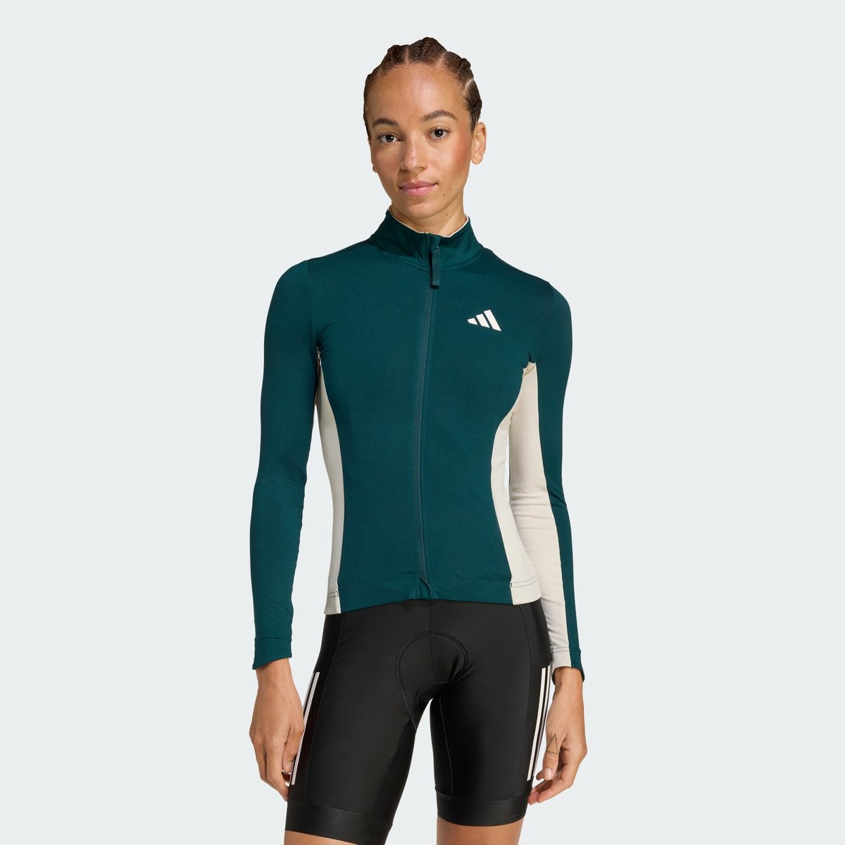Maillot De Cyclisme Manches Longues 3 Bandes Tempo Maillot De Cyclisme Manches Longues 3 Bandes Tempo green / alumina, adidas Performance