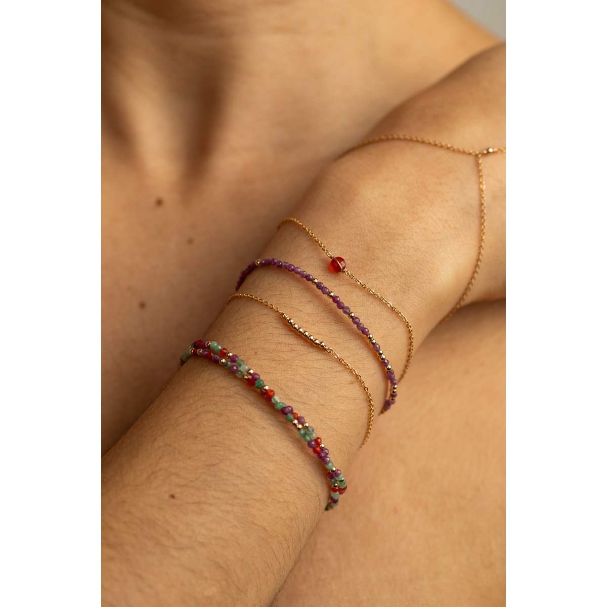 Bracelet Théa - Émeraude or, YAY PARIS