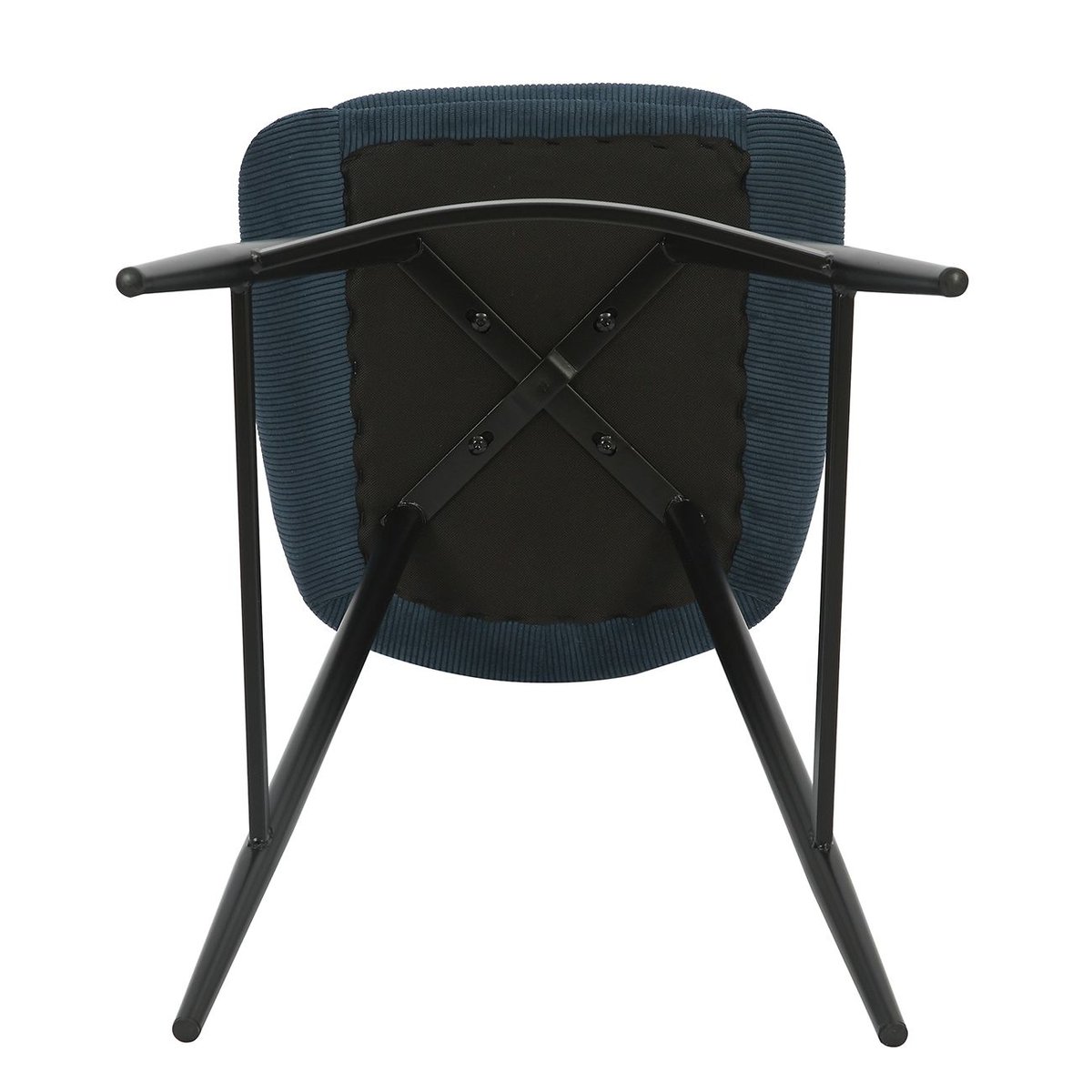 Chaise snack en velours côtelé bleu foncé, ZAGO