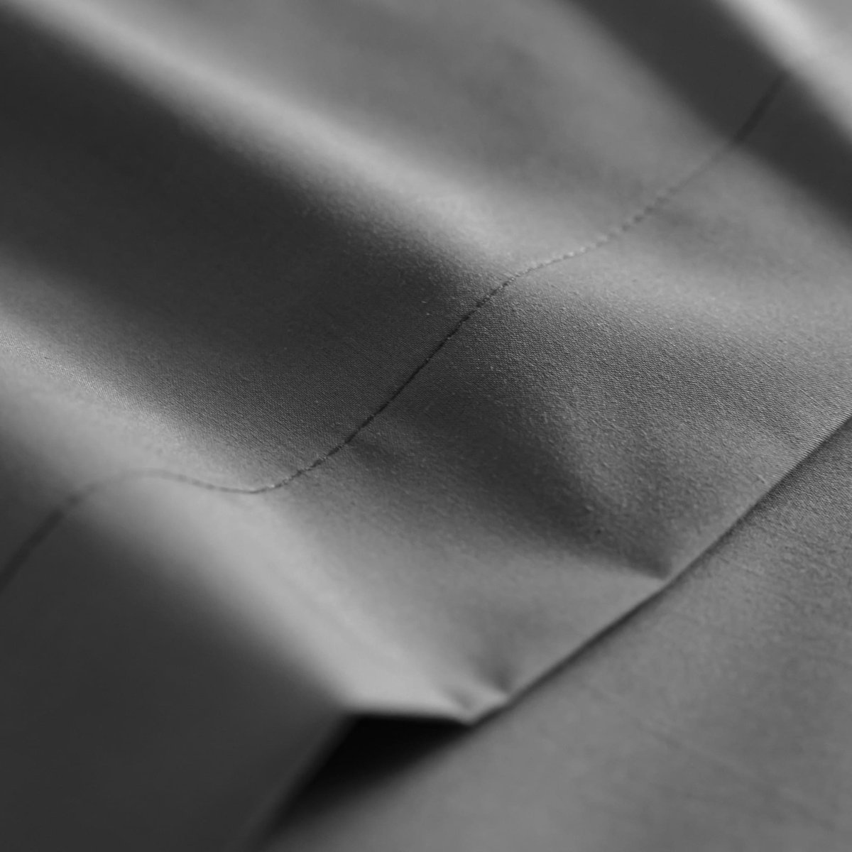 Drap plat coton percale - MORPHEE anthracite, SOMEO