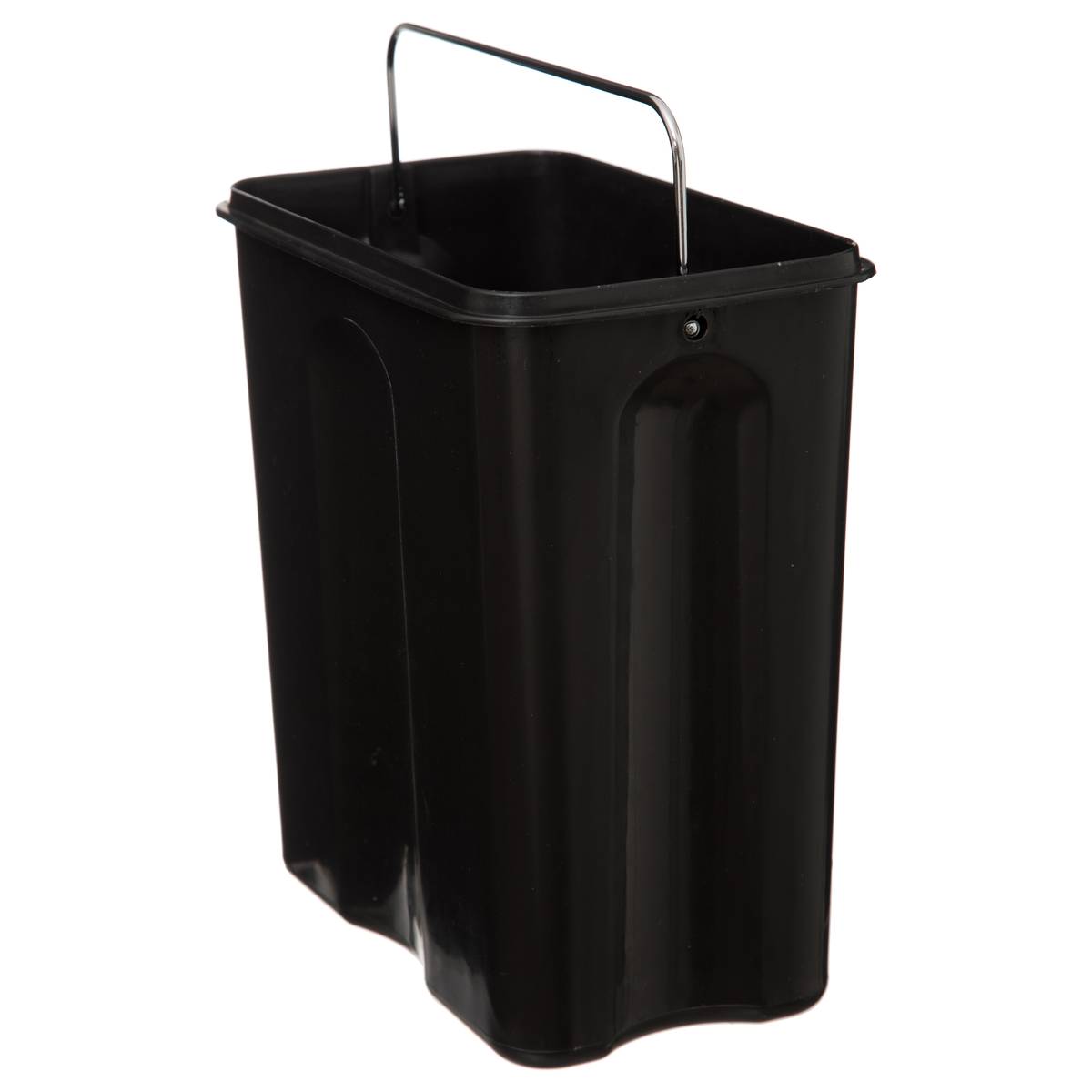 Poubelle salle de bain 5L en inox noir, 5FIVE SIMPLY SMART