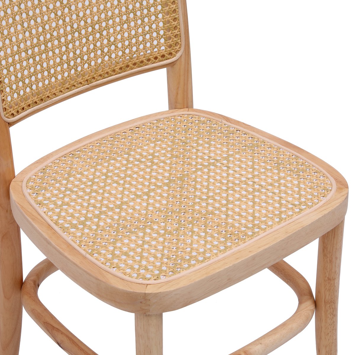 Lot de 2 chaises en rotin, CARACAS bois naturel, NORDLYS