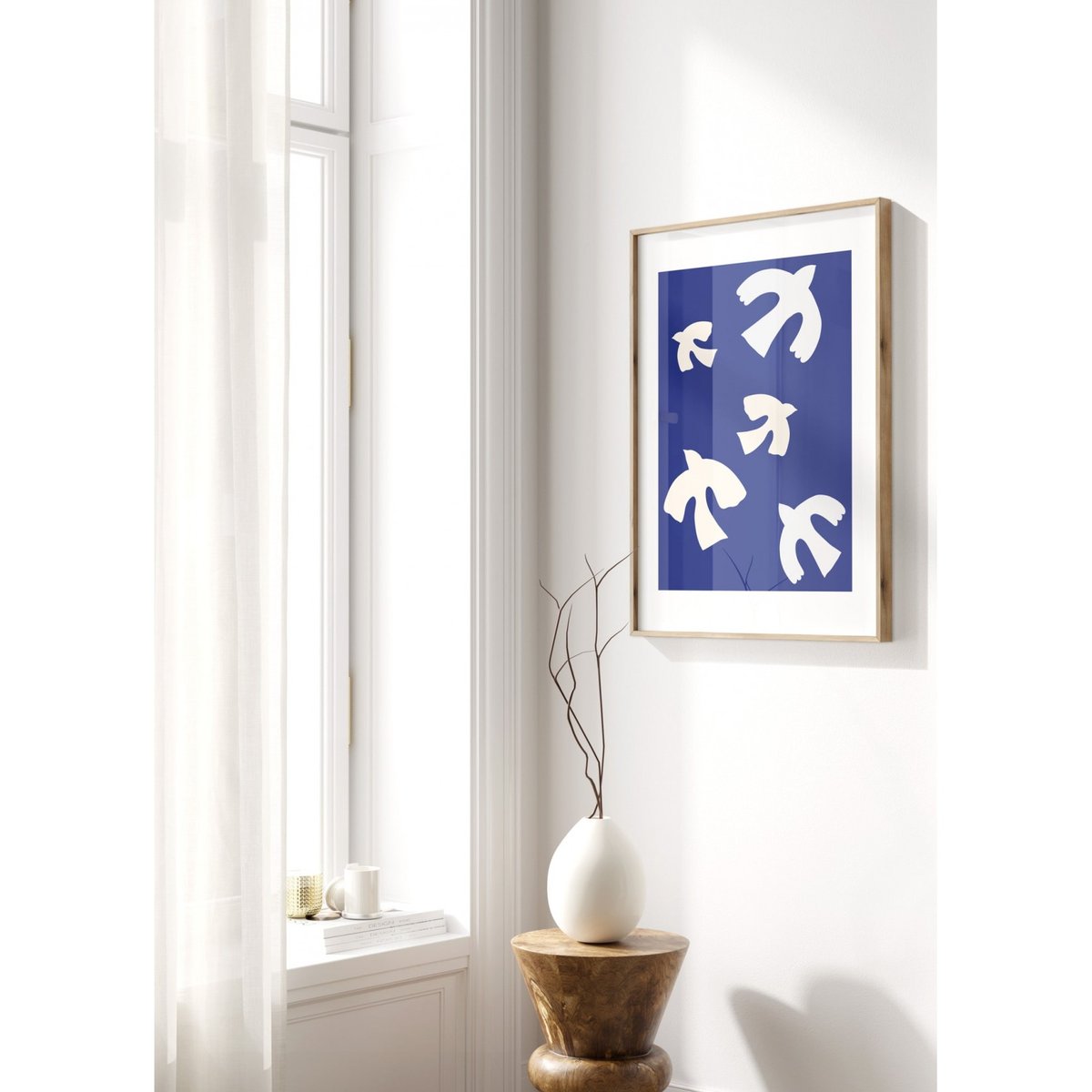 Affiche Birds blanc, L'AFFICHERIE