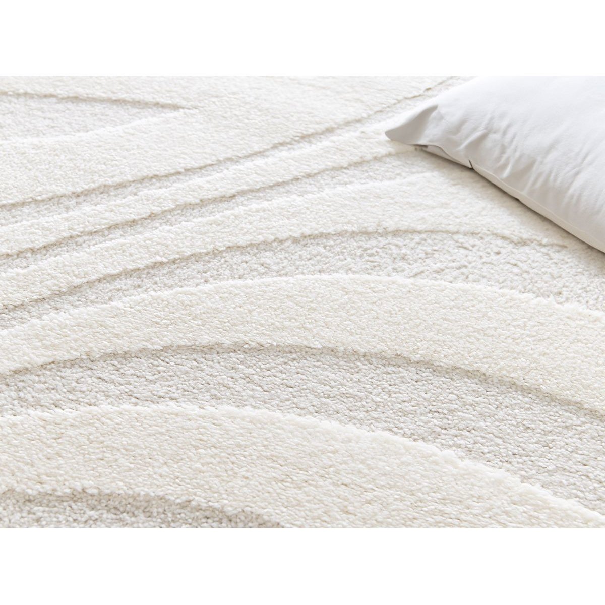 Tapis poils ras style bohème, AVALON ecru, BOBOCHIC