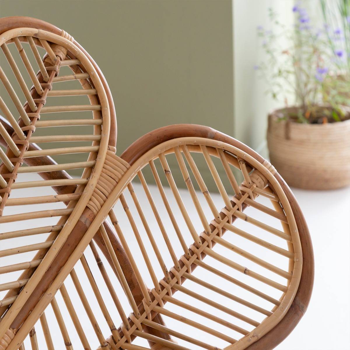 Banquette en rotin RATTAN bois clair, MADE IN MEUBLES 