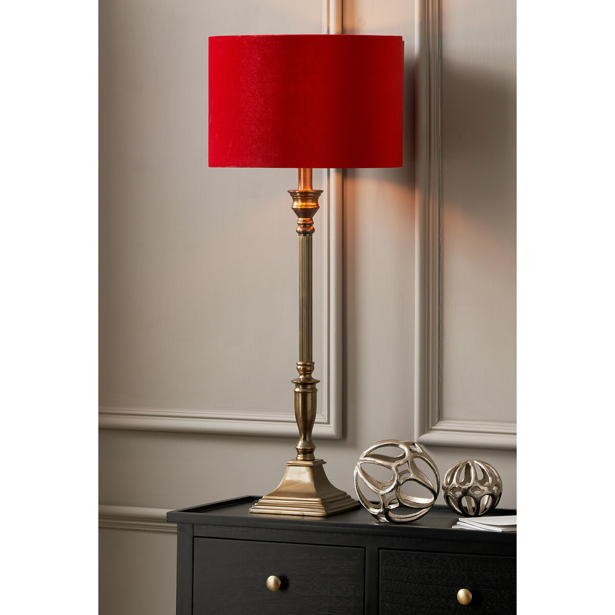 Callista Metal Floor Table Base in Antique Brass brass, SO'HOME