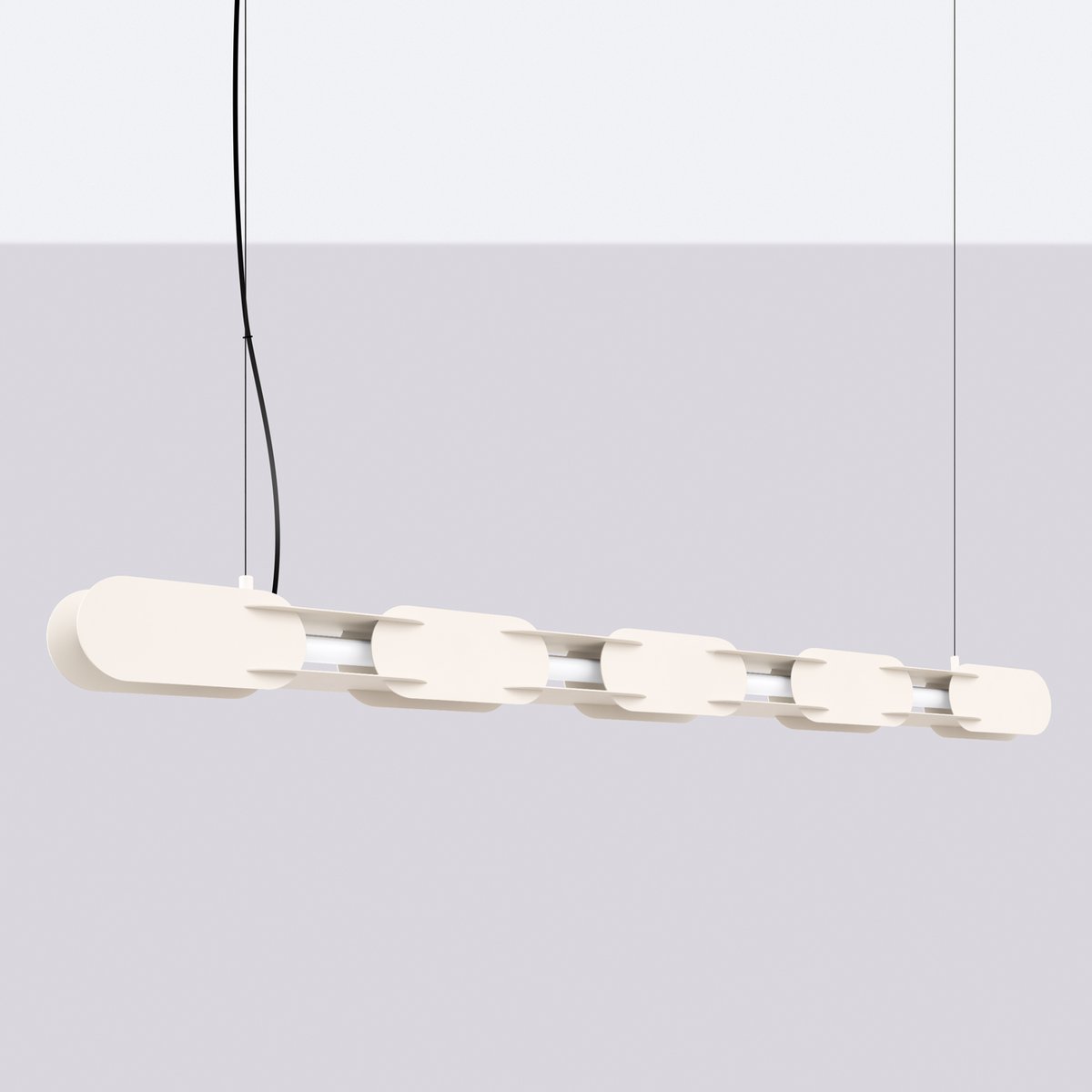Suspension Acier Beige LED 1 Chain beige, EDEN