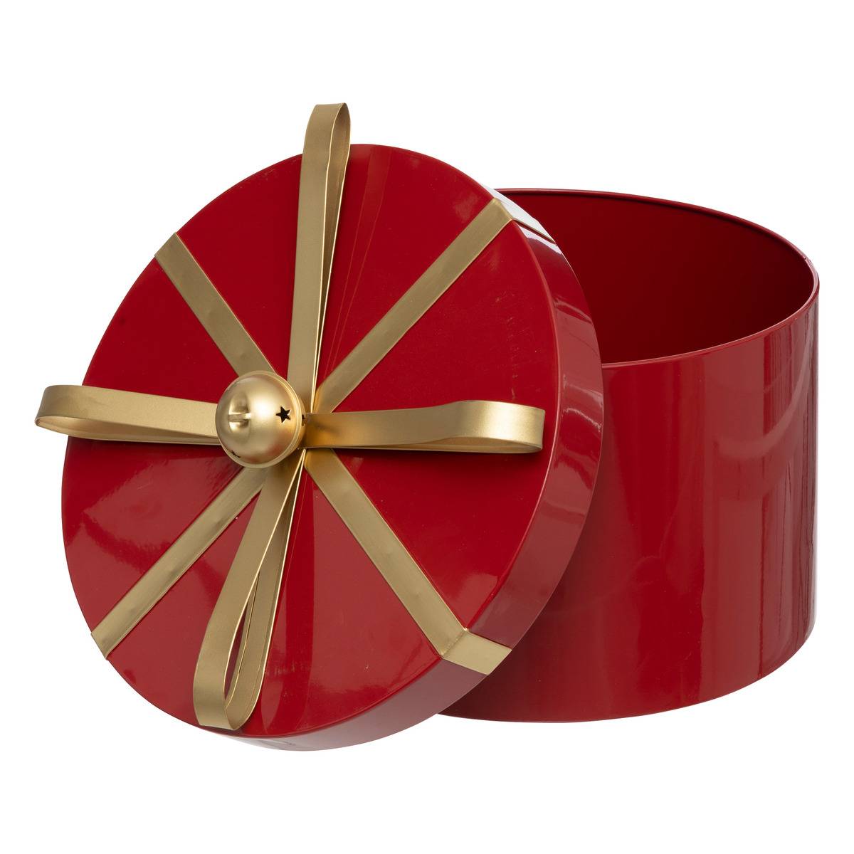 BOITES RONDES METAL ROUGE X3 rouge, ATMOSPHERA