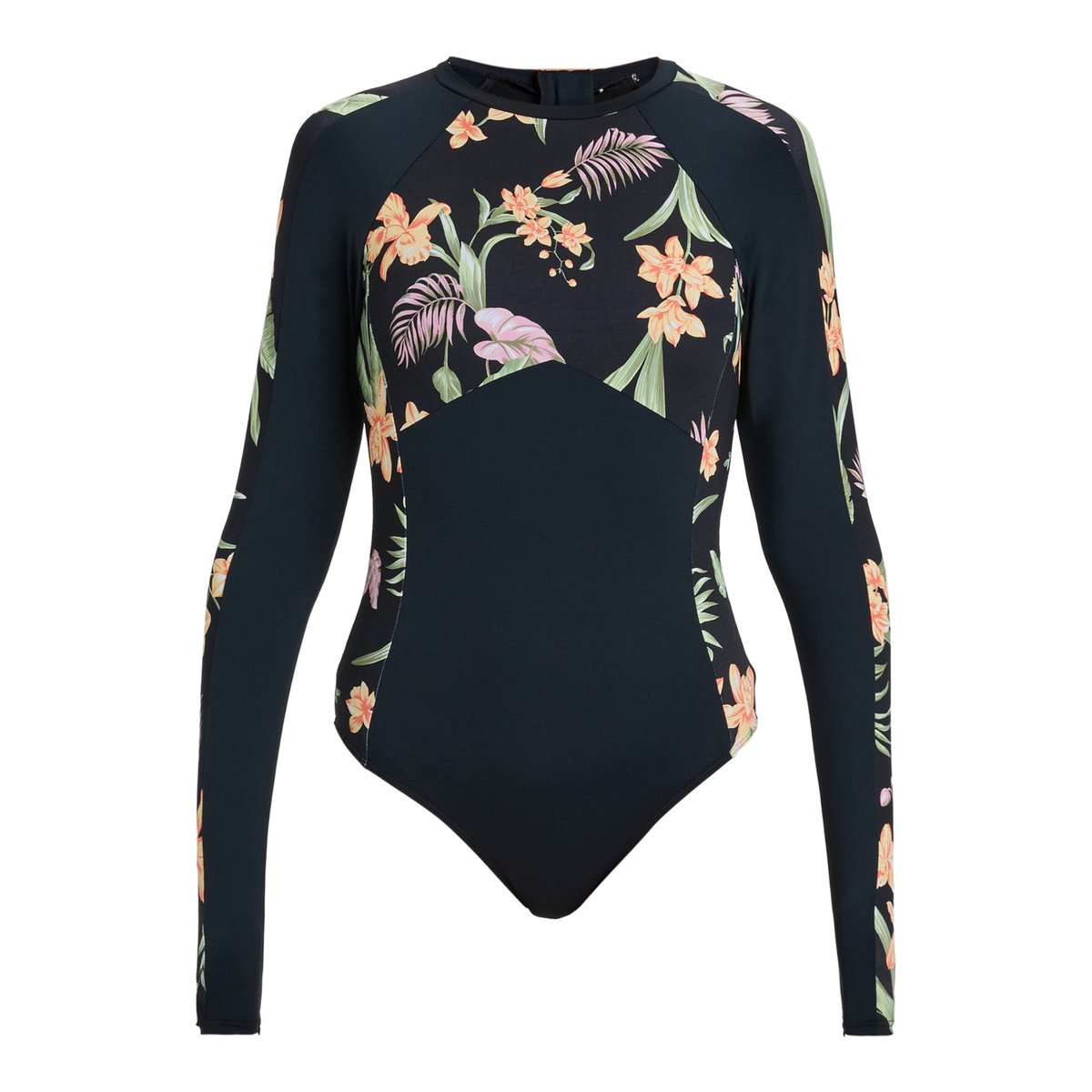 Maillot une pièce manches longues FASHION. noir anthracite island escape, ROXY