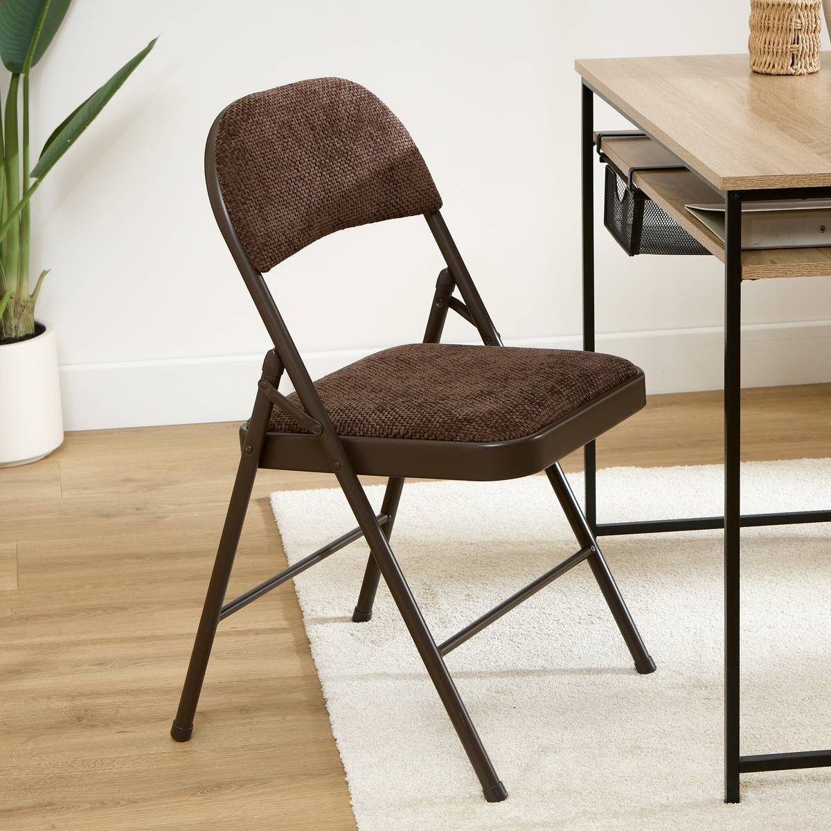Chaise pliante en acier FLEXY+ marron, 5FIVE SIMPLY SMART