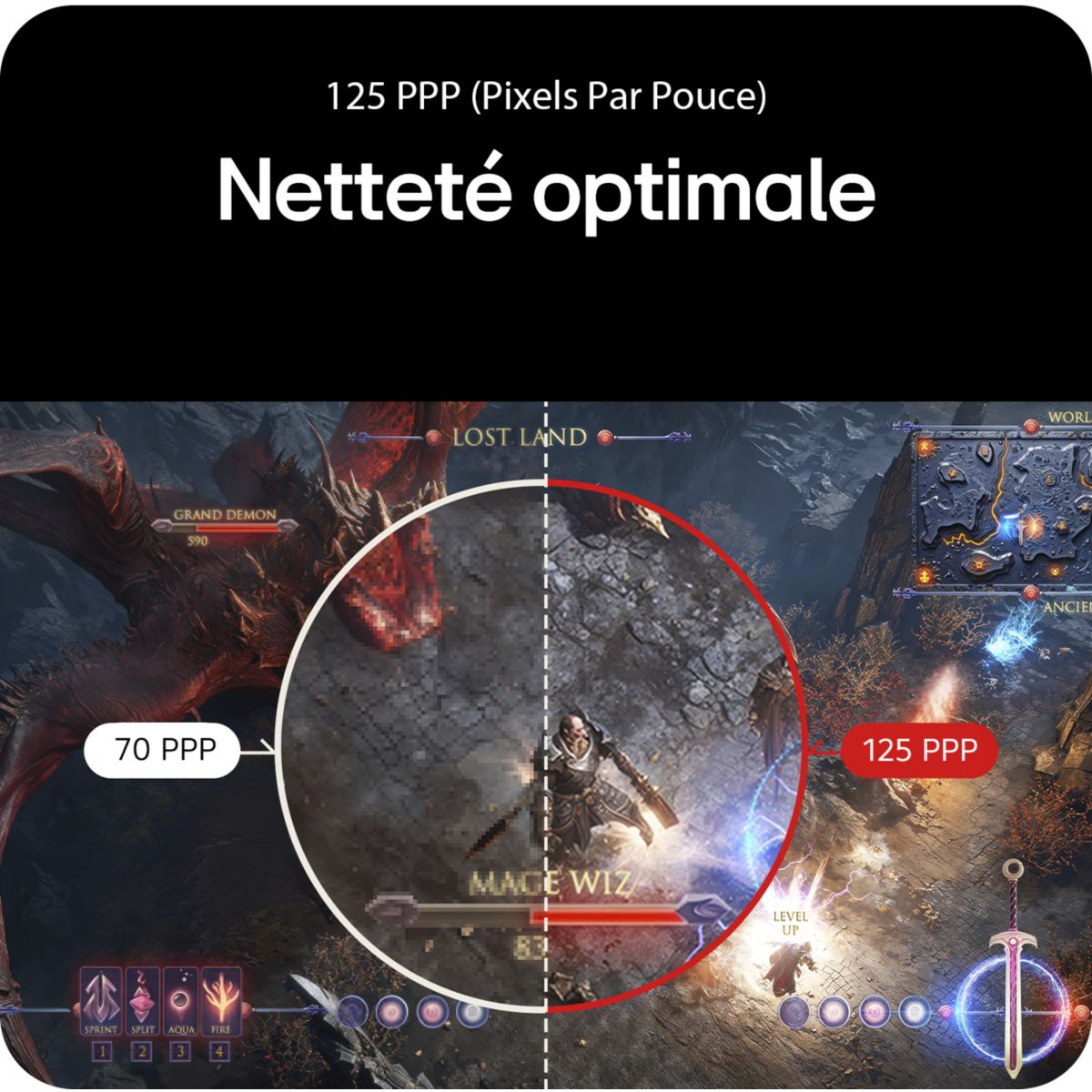 Ecran PC Gamer 45GX950A 45" Incurvé 800R 5K 165Hz OLED HDR True Black 400 HDMI 2.1 AMD FreeSync & G-Sync couleur unique, LG