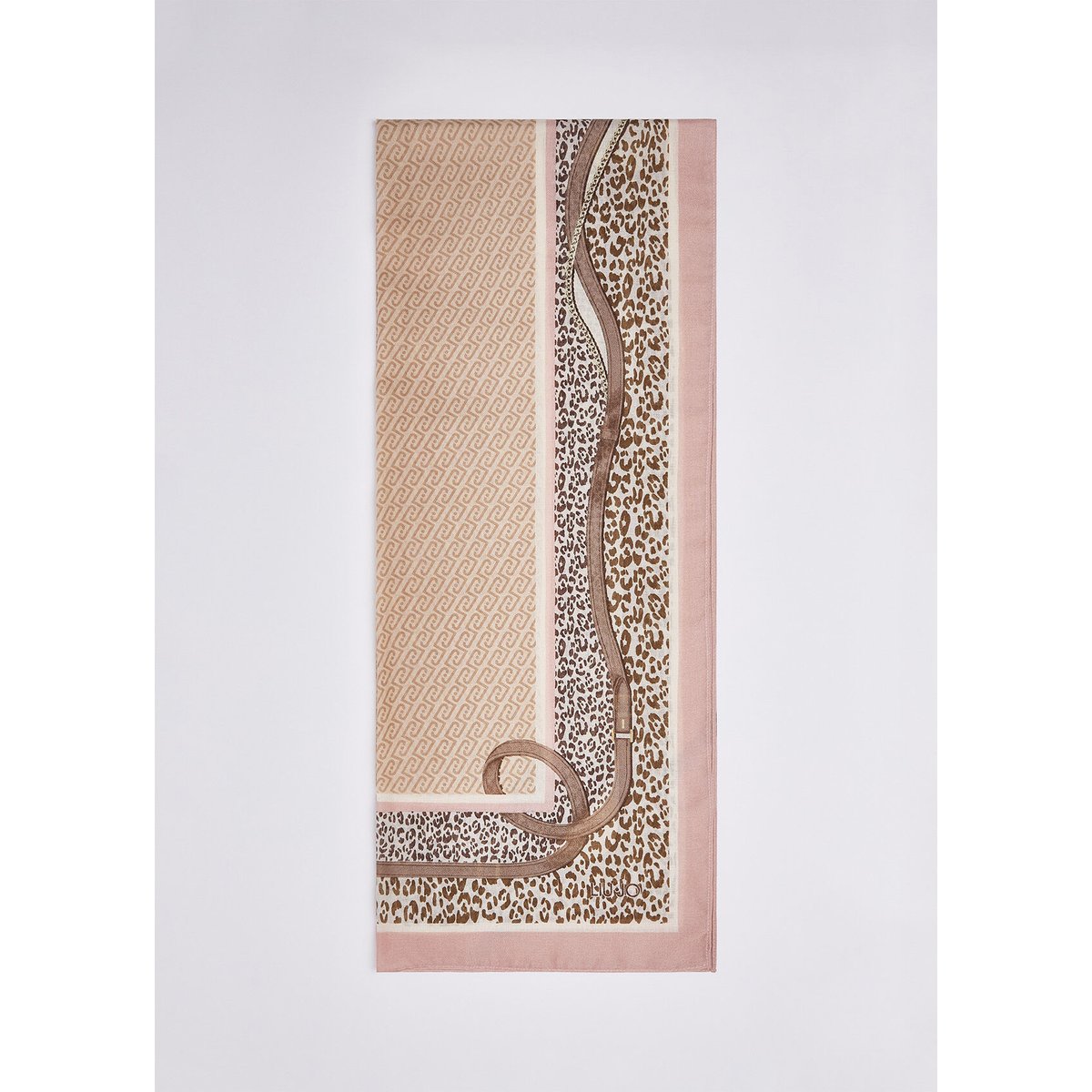 Étole imprimé animal avec sangles rose camée, LIU JO