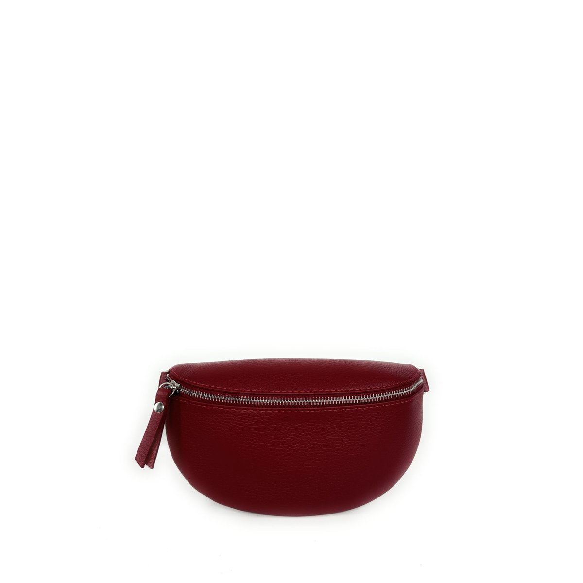 Sac banane en cuir grainé italien LOU bordeaux, OH MY BAG