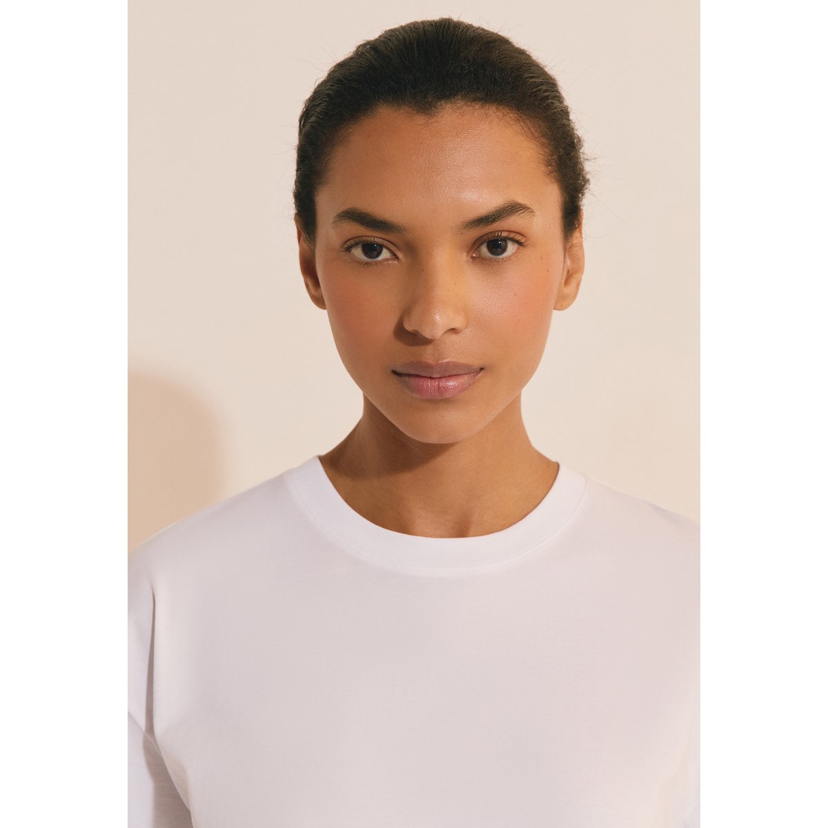 T-shirt de pyjama manches courtes en coton JOANNE blanc, ETAM