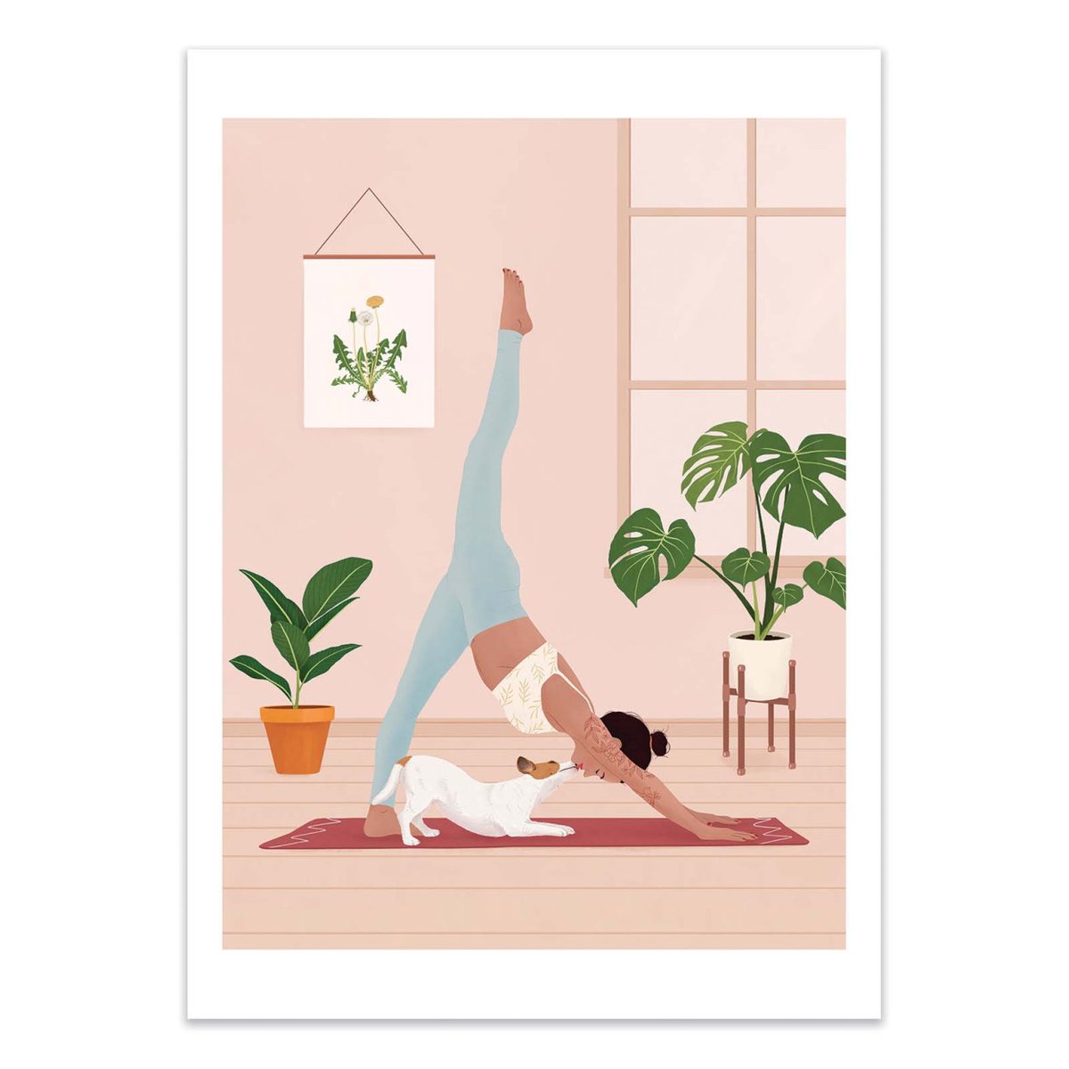 Affiche d'art - Downward Dog - Petra Holikova affiche d'art, WALL EDITIONS