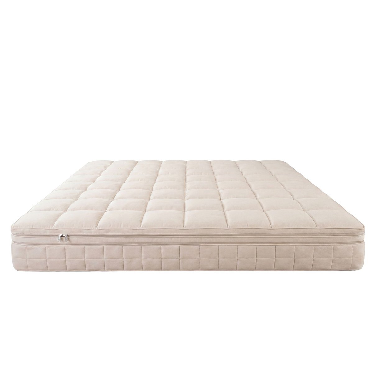 Matelas hybride en latex naturel avec mini ressorts ensachés beige, ANGEL CERDA