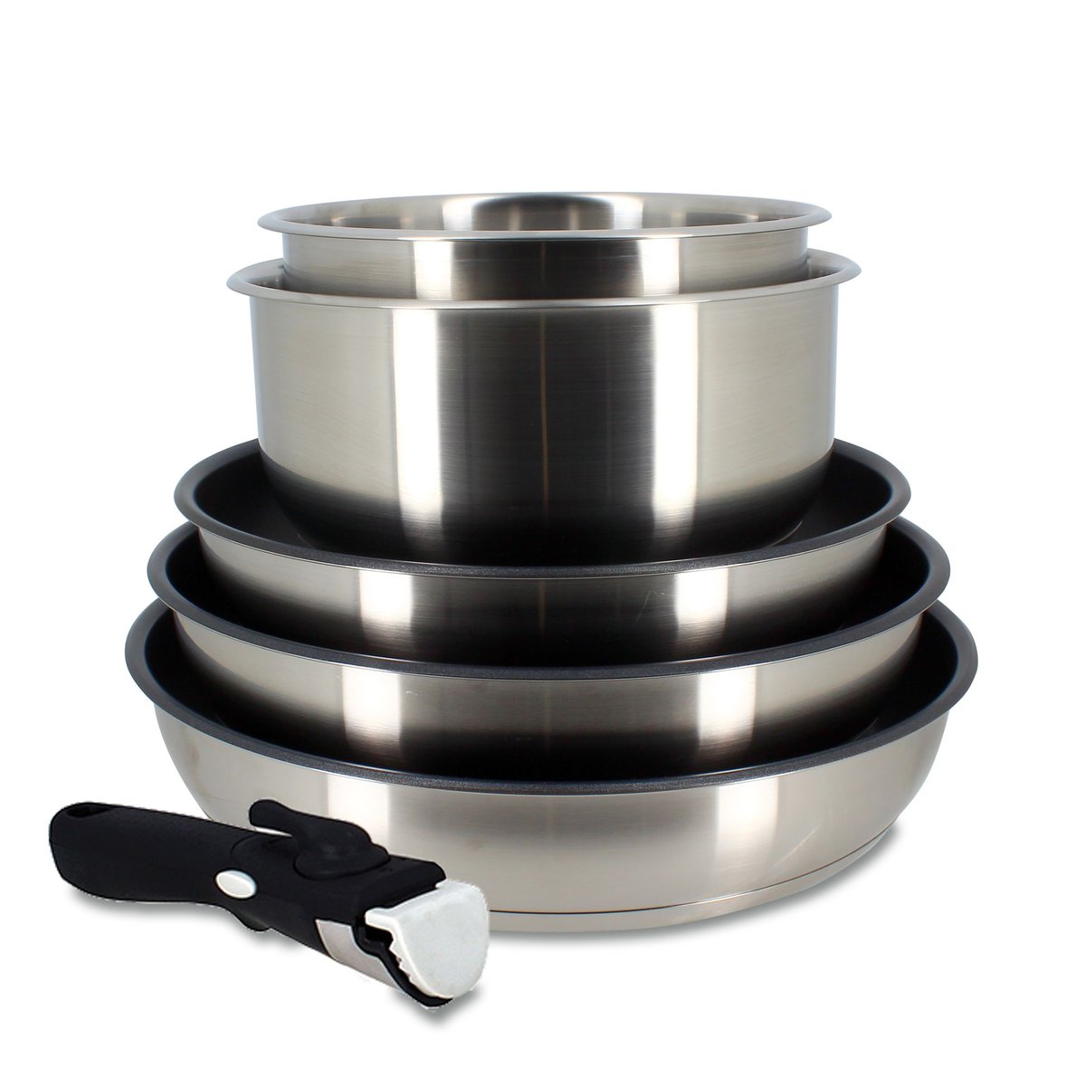 Batterie de cuisine 6 pièces en inox, IRIS inox, MENASTYL