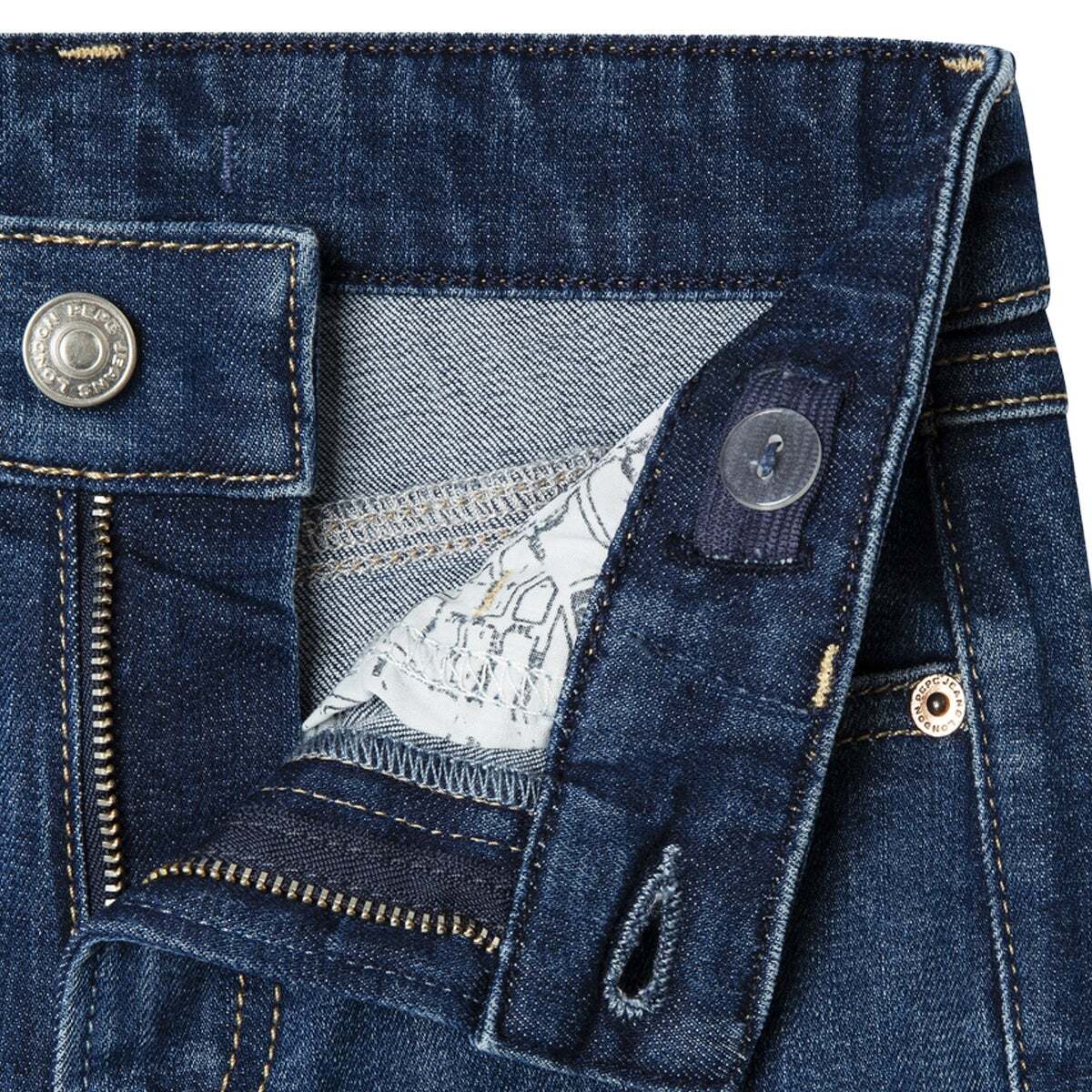 Iconic Gen - Jean Coupe Slim, Taille Moyenne moyen lavage de pierre, PEPE JEANS