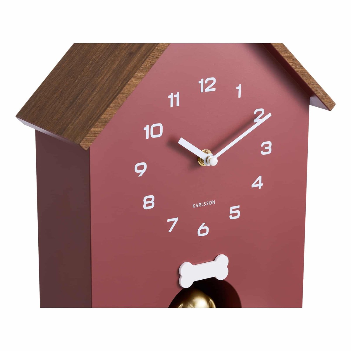 Horloge Murale Plastique DOG HOUSE bordeaux, KARLSSON